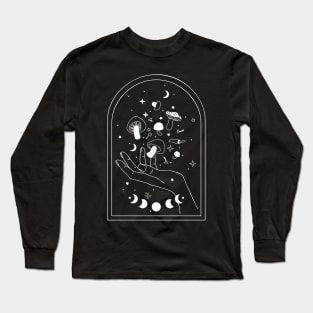 Moon phases psychedelic Long Sleeve T-Shirt